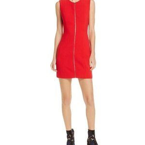 Elizabeth and James Zip-Front Mini Dress Red 4